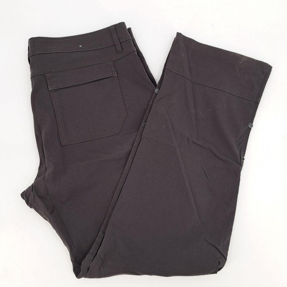 Prana Mens Stretch Zion Cargo Pants Charcoal Grey Size 38 M4ST34116 Hiking 39x33